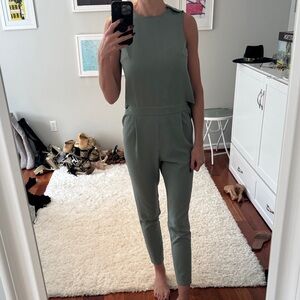Sen Sage Green Sleeveless Jumpsuit
